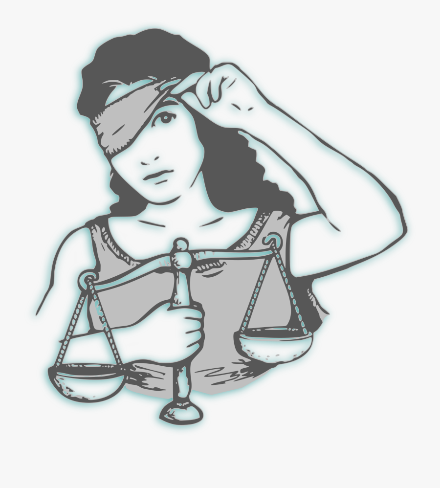 Human Behavior,art,neck - Lady Justice Peeking, Transparent Clipart