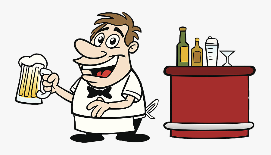 Transparent Counters Clipart - Cliparts For Bartender With Beer, Transparent Clipart