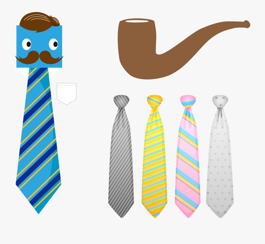 Illustration Tie Transprent Png Vector Transparent - Imagen De Caricatura Corbatas, Transparent Clipart