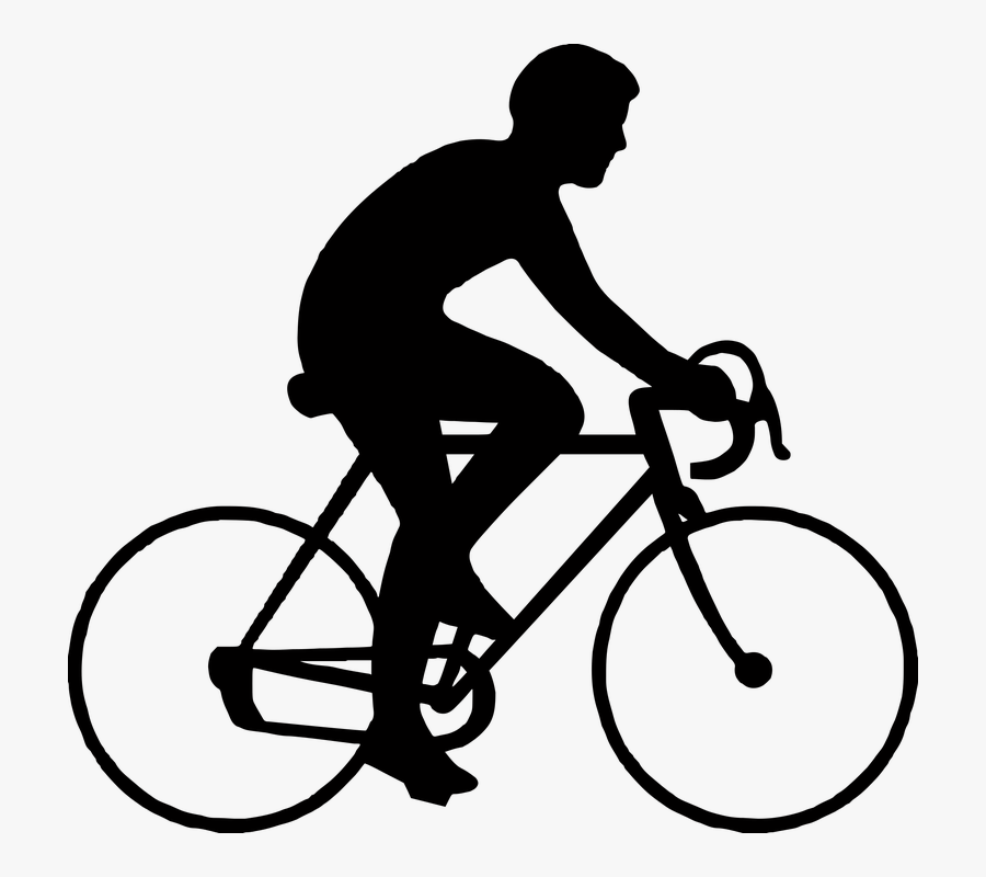 Bicycle, Man, Riding, Sport, Guy, Competition - Simple Line Drawing Bike, Transparent Clipart