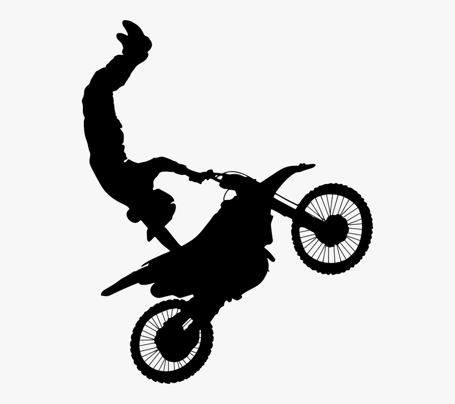 Transparent Motorcycle Clipart Black And White - Motocross Images Black And White, Transparent Clipart