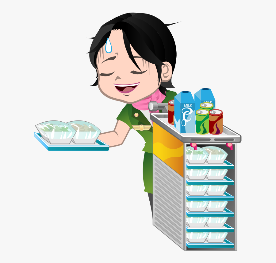 Transparent Female Bartender Clipart - Niña Sirviendo La Comida Animado, Transparent Clipart