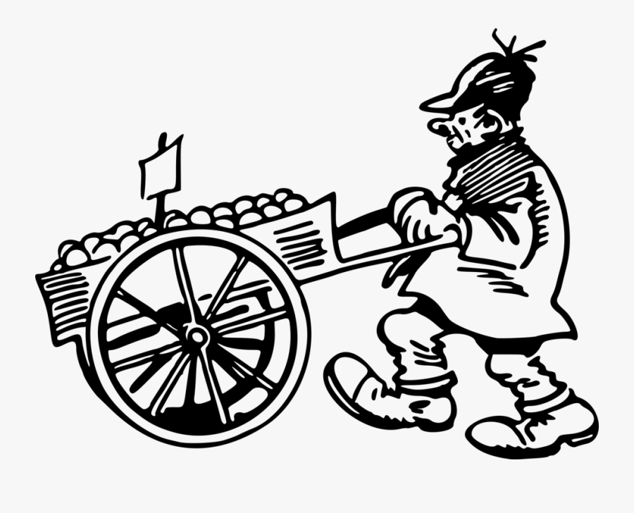 Line Art,chariot,art - Cart Clipart Black And White, Transparent Clipart