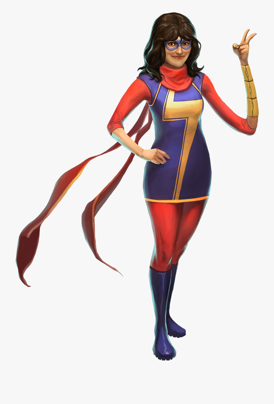 #kamala #khan #clip #art - Ms Marvel Kamala Khan Mcu, Transparent Clipart