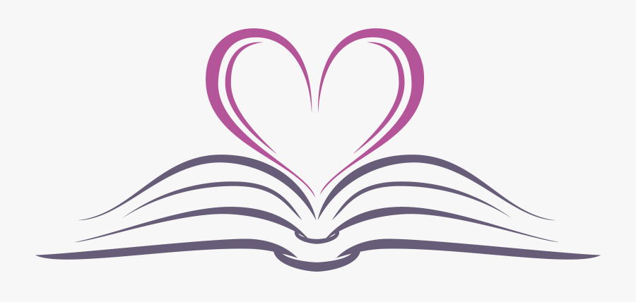 Open Book Heart Png, Transparent Clipart