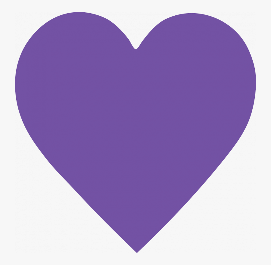 Love Heart Clipart Plain - Dark Purple Stars Clipart, Transparent Clipart