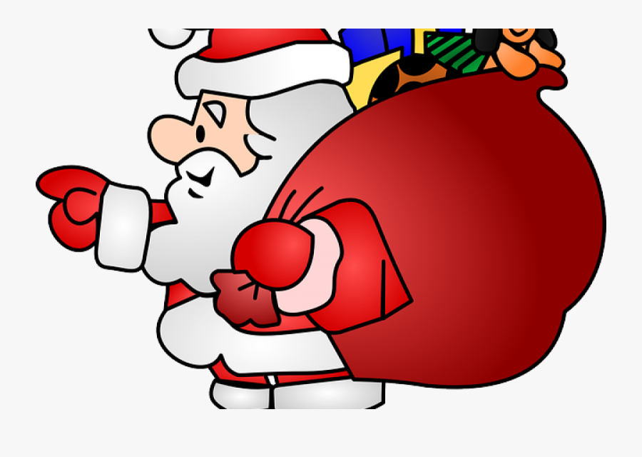 Animated Picture Of Santa, Transparent Clipart