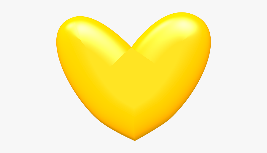 Yellow Heart Transparent Background, Transparent Clipart