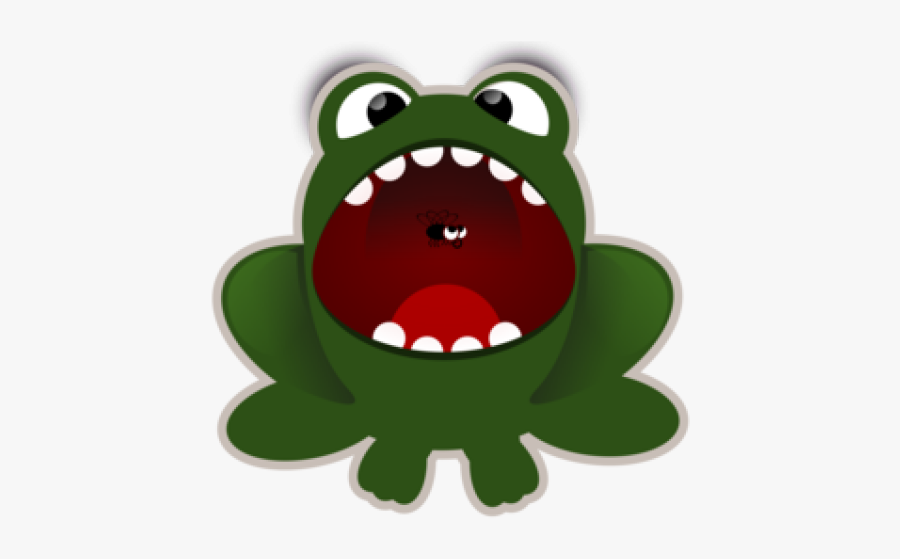 Tree Frog Clipart Flying Frog - Cartoon Frog Mouth Open, Transparent Clipart