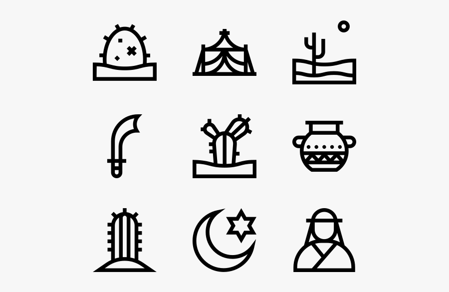 Desert - Sunset Icon Transparent Background, Transparent Clipart