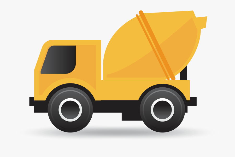 Cartoon Cement Concrete Mixer - Cement Mixer Clipart Png, Transparent Clipart