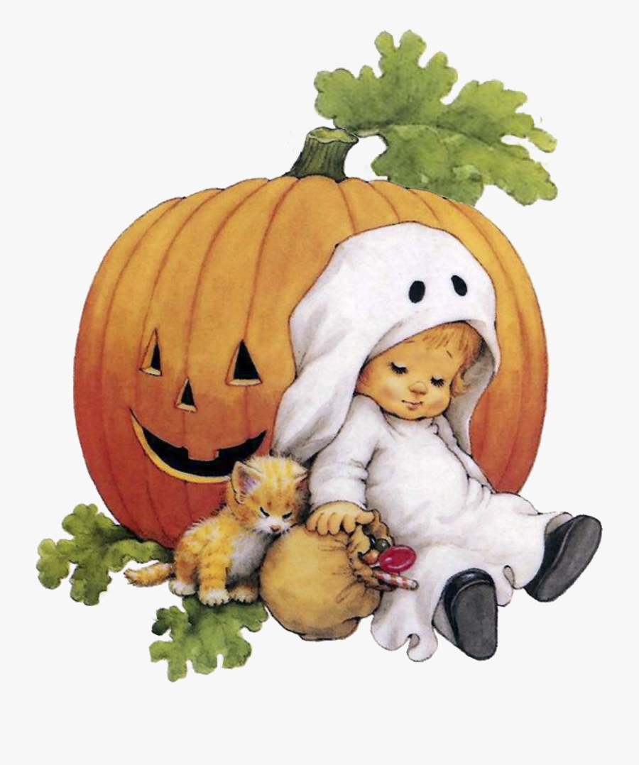 Download Sleeping Ghost Happy Halloween Ruth Morehead - Baby Pumpkin Clip Art, Transparent Clipart
