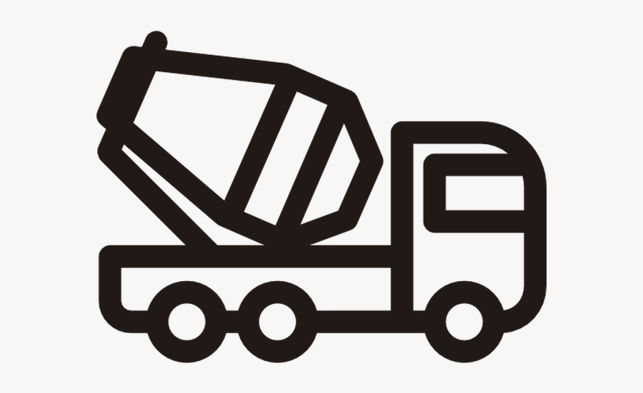 Concrete Cement Mixers Construction Aggregate Industry - Transportation Of Goods Icon, Transparent Clipart