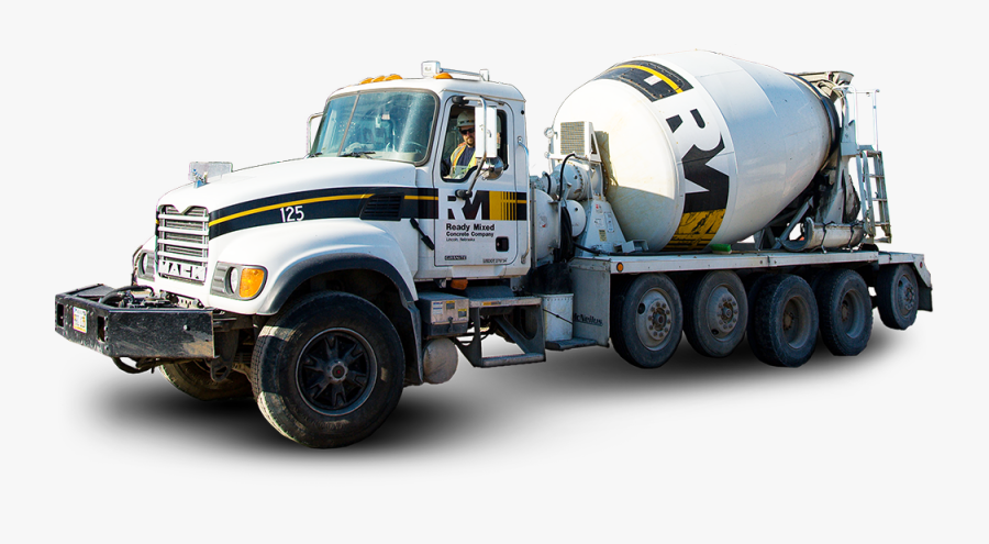 Ready-mix Concrete Concrete Masonry Unit Cement Mixers - Trailer Truck, Transparent Clipart