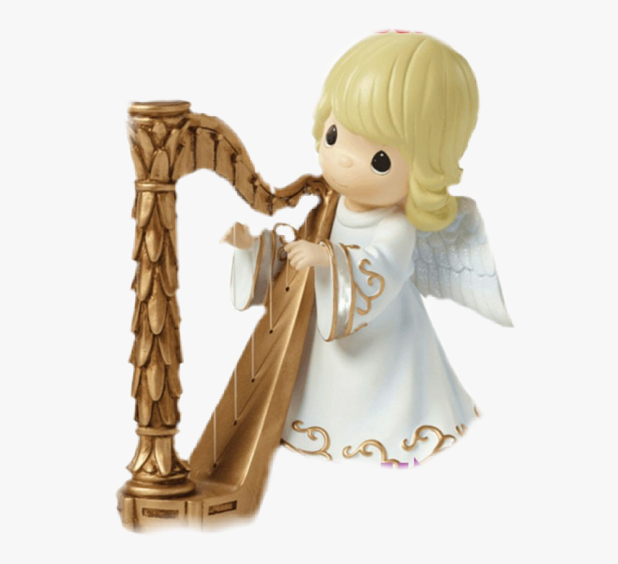 #preciousmoments #girl #angel #harp @joeherron - Angel Playing A Harp, Transparent Clipart