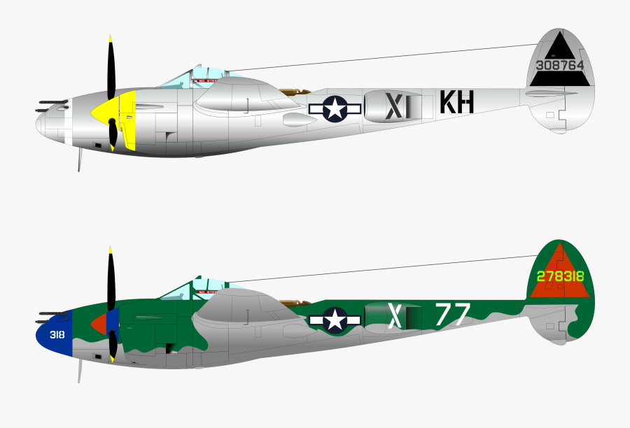 Propeller Driven Aircraft,flap,focke Wulf Fw - 38 Lightning P 38 Png, Transparent Clipart