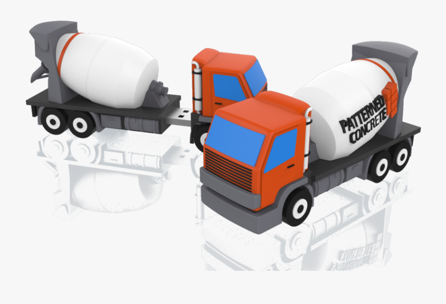 Transparent Cement Mixer Clipart - Model Car, Transparent Clipart