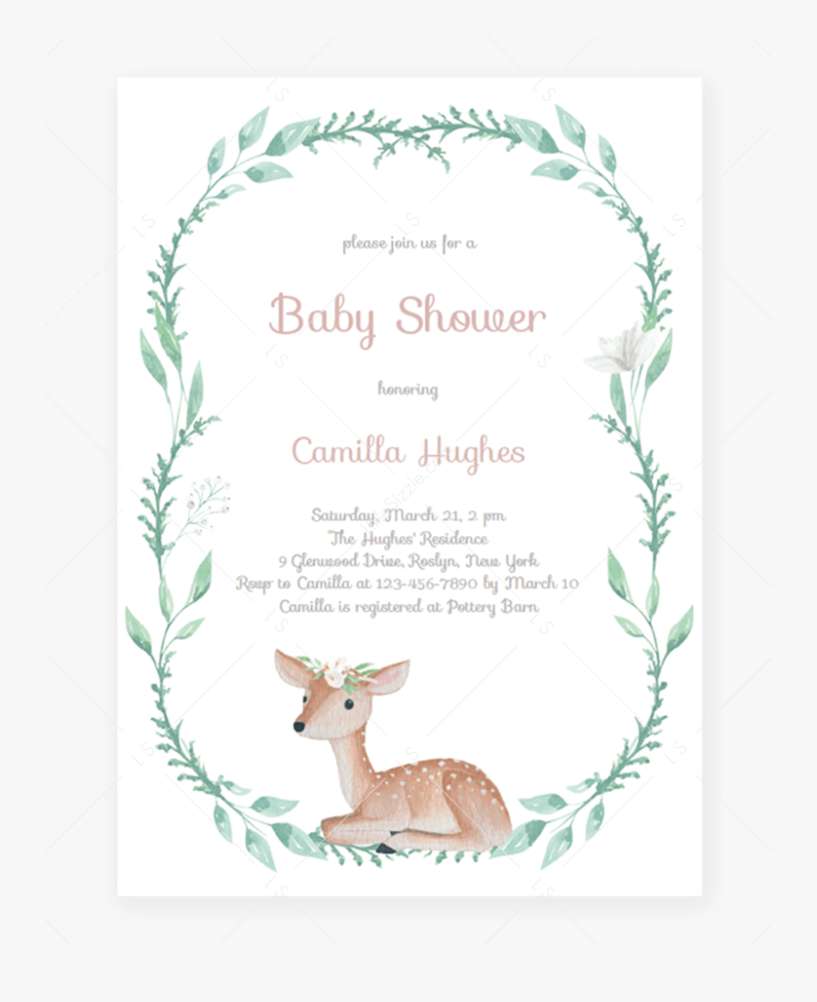 Transparent Baby Deer Png - Woodland, Transparent Clipart