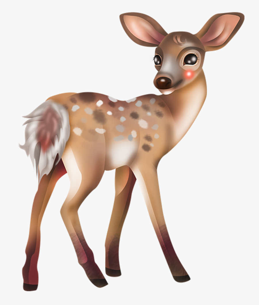Freetoedit Nature Animal Deer Wildlife Babydeer Fawn - Transparent Animated Deer Png, Transparent Clipart
