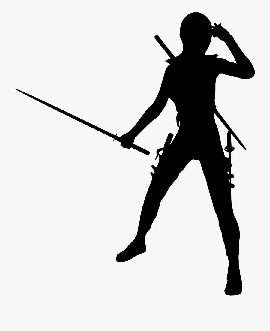 Silhouette At Getdrawings Com - Female Ninja Silhouette, Transparent Clipart