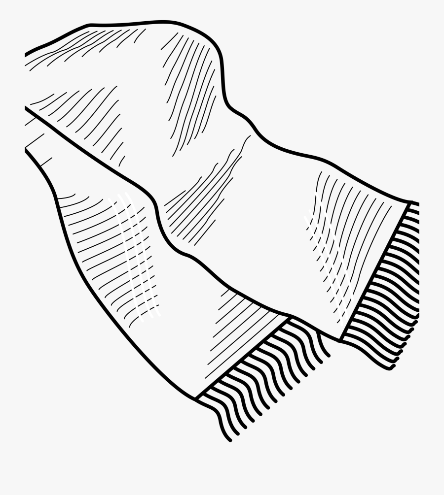 Ninja Clipart Black And White - Scarf Clipart Black And White Png, Transparent Clipart