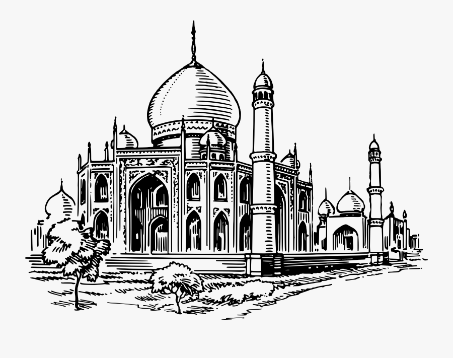 Mosque 2 Clip Arts - Mandir Black And White, Transparent Clipart