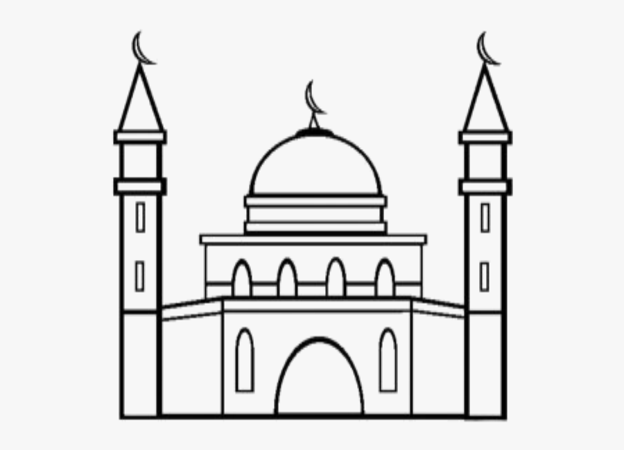 Transparent Mosque Clipart - Mosque Coloring Pages, Transparent Clipart