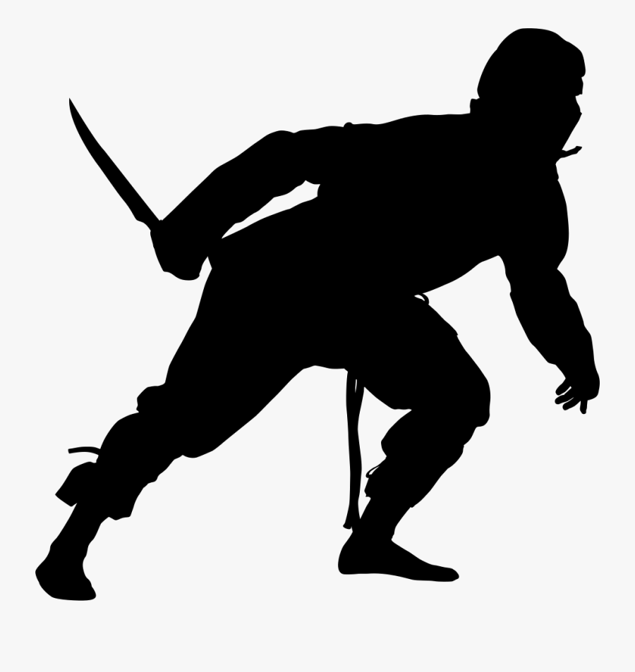 Silhouette Ninja, Transparent Clipart