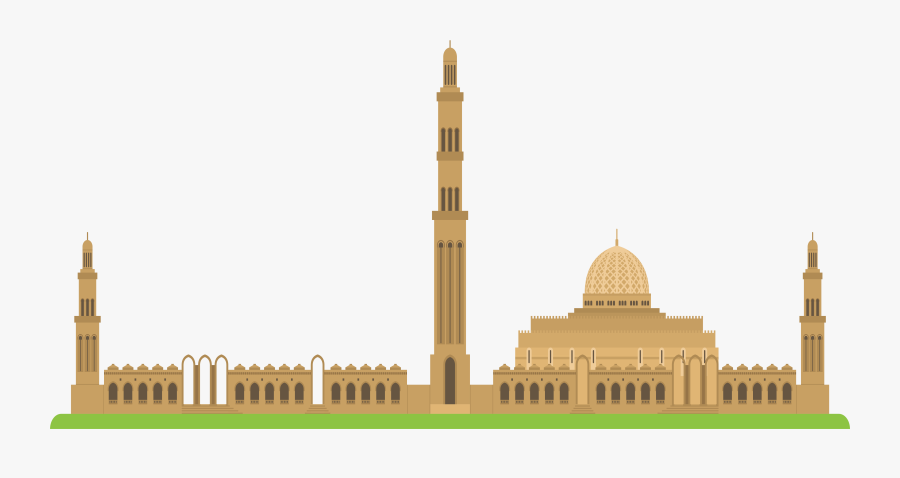 Building Ahmed Sultan Oman Mosque Islamic Church Clipart - Oman Mosque Png, Transparent Clipart