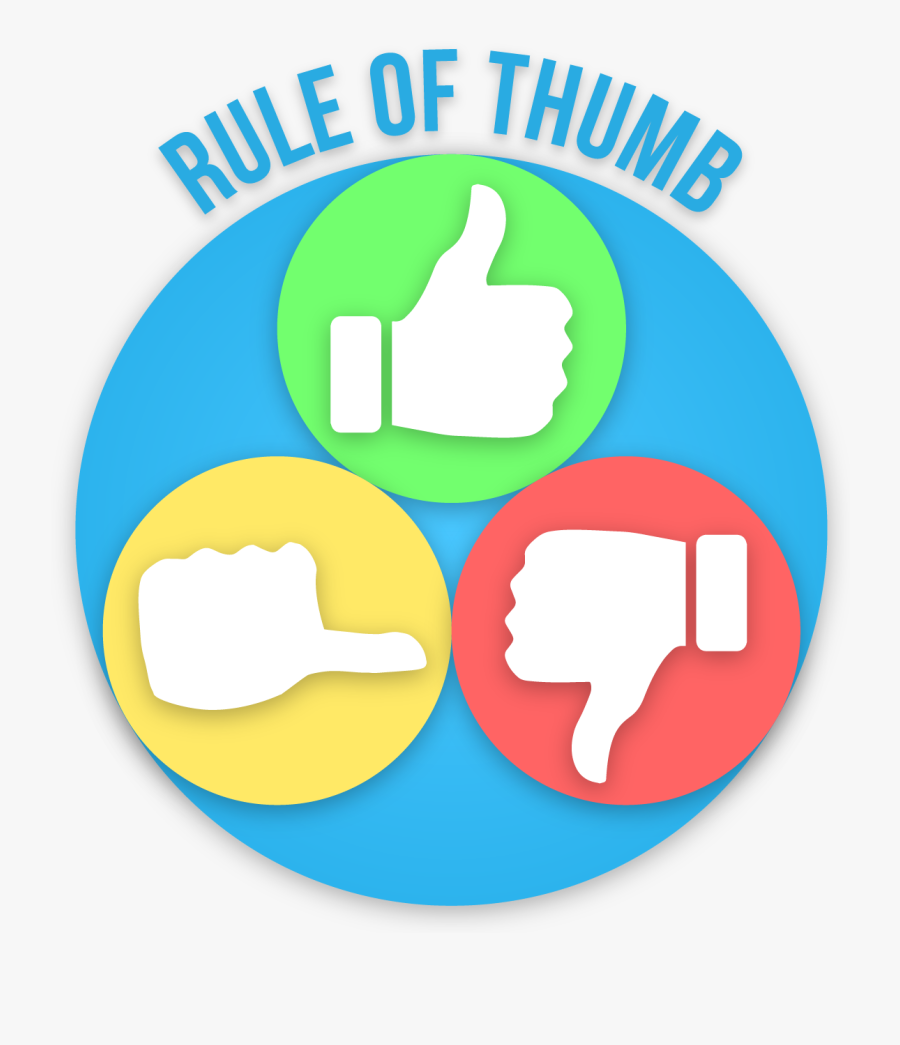 Rule Of Thumb - Thumb Up Down And Sideways, Transparent Clipart