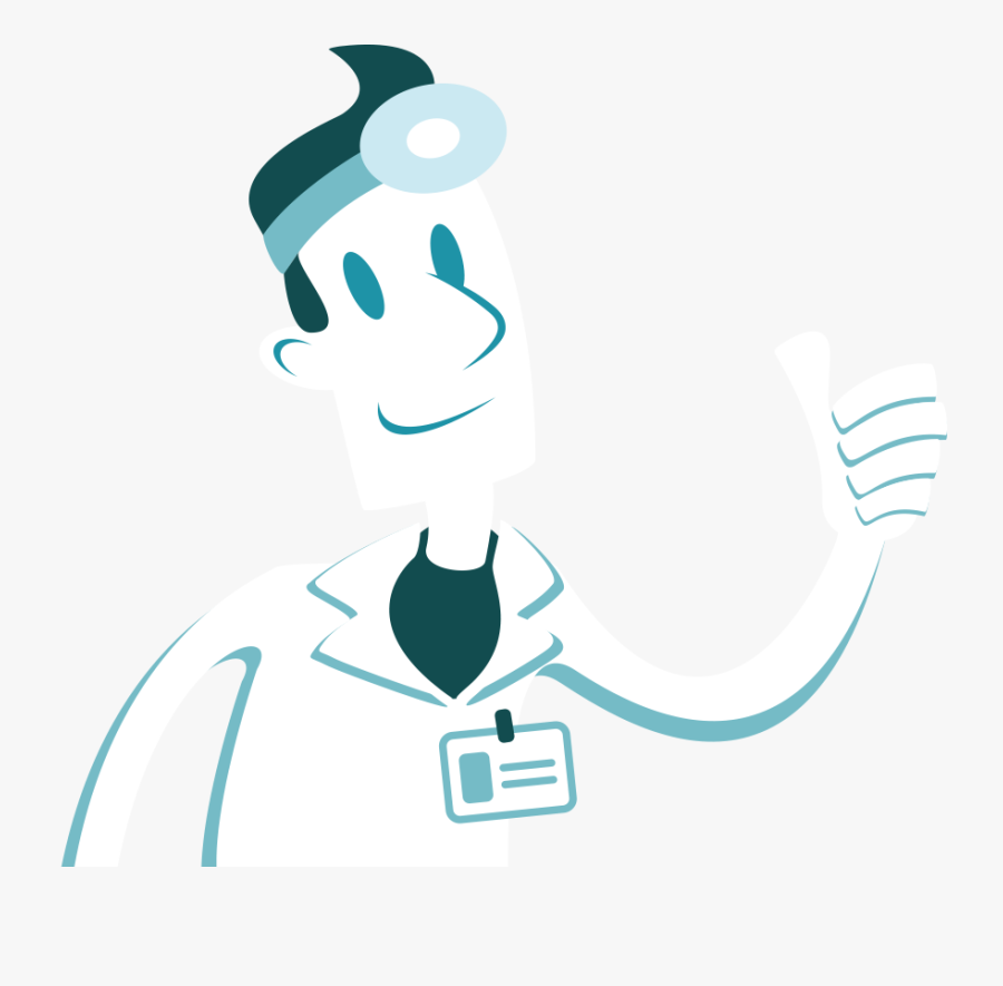 Illustration Of A Smiling Doctor Giving Thumbs Up - Illustration, Transparent Clipart