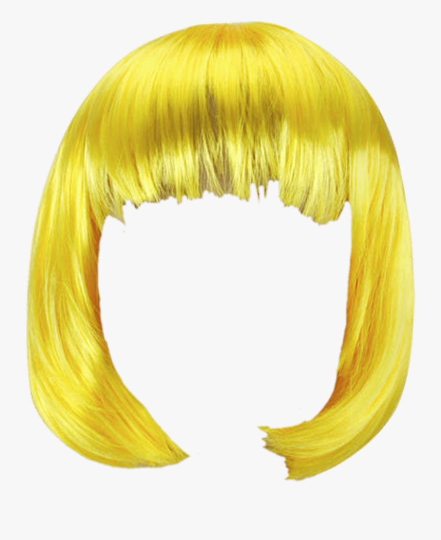 Wig Yellow Bob Transparent Png, Transparent Clipart
