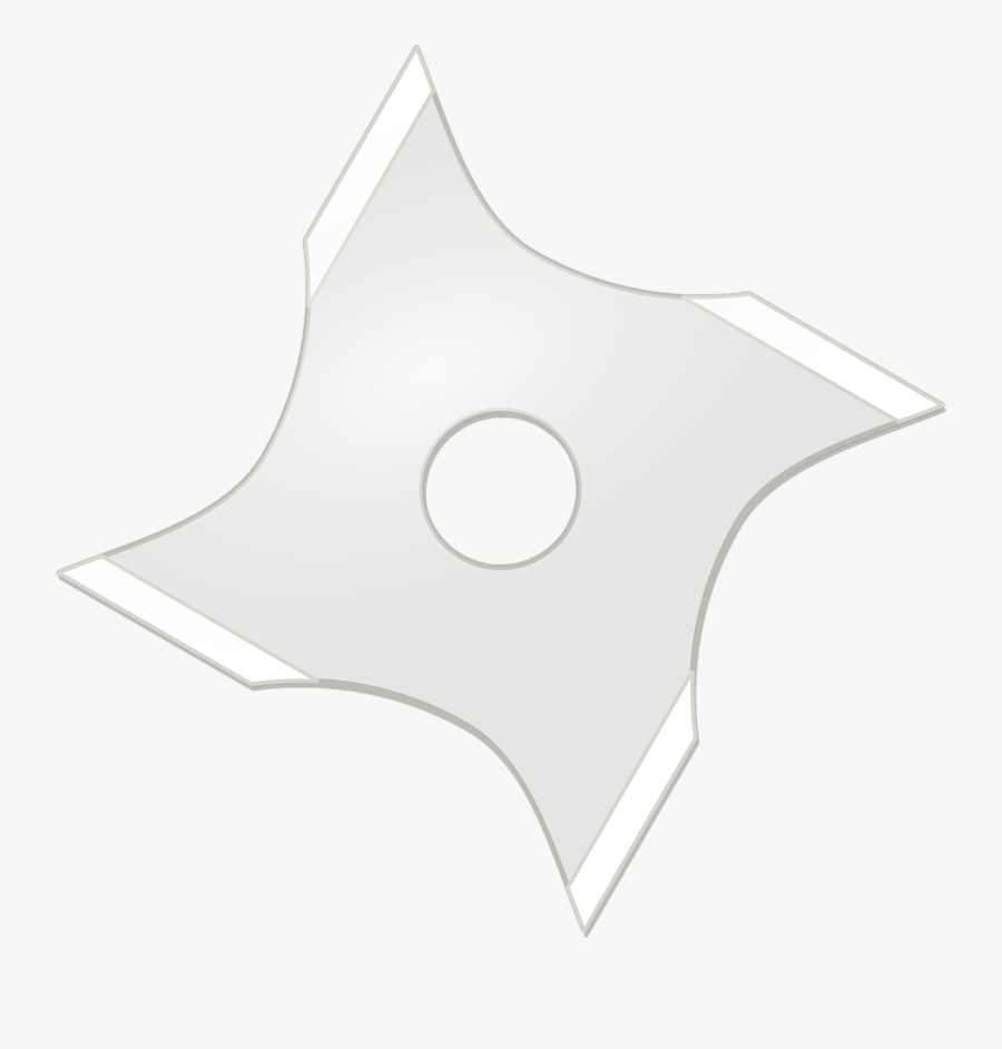 Transparent Ninja Star Png - Black-and-white, Transparent Clipart