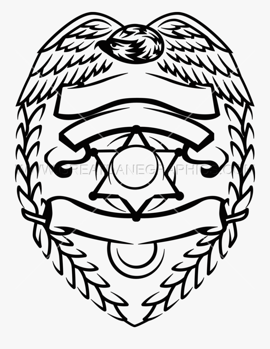 Clip Art Police Badge Svg - Fire Rescue Badge Template, Transparent Clipart