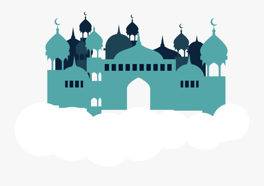 On Clouds Islamic Church The Islam Clipart - Happy Muharram, Transparent Clipart
