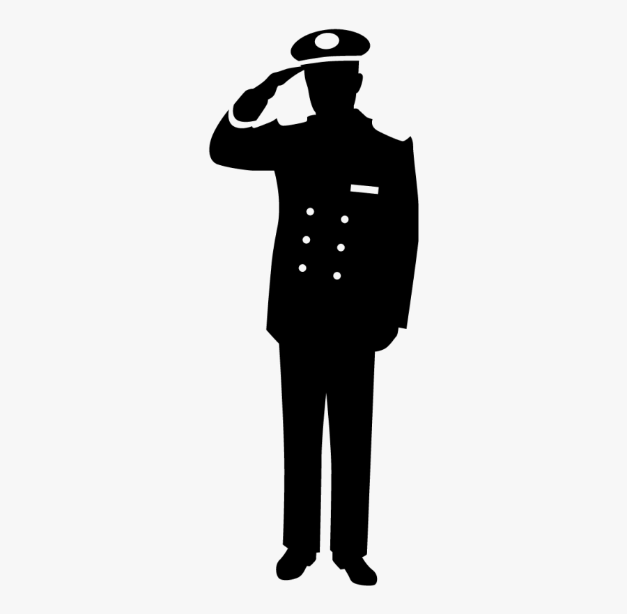 Silhouette Police Officer Photography Salute - Police Officer Clip Art Silhouette, Transparent Clipart