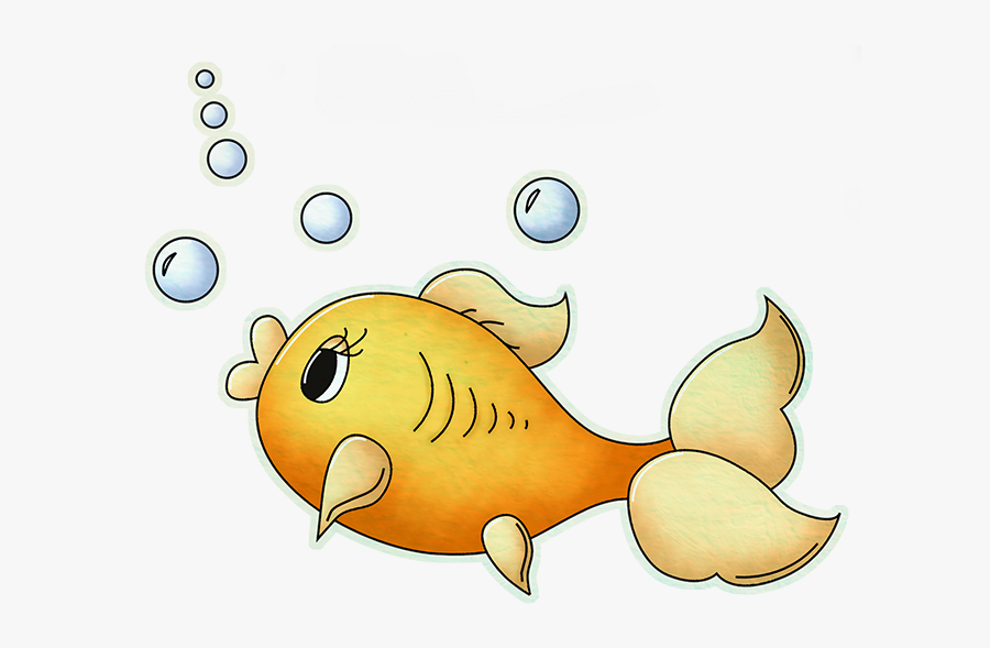 Gold Fish Clipart Ocean Animal - Fish Cartoon Png Gif, Transparent Clipart