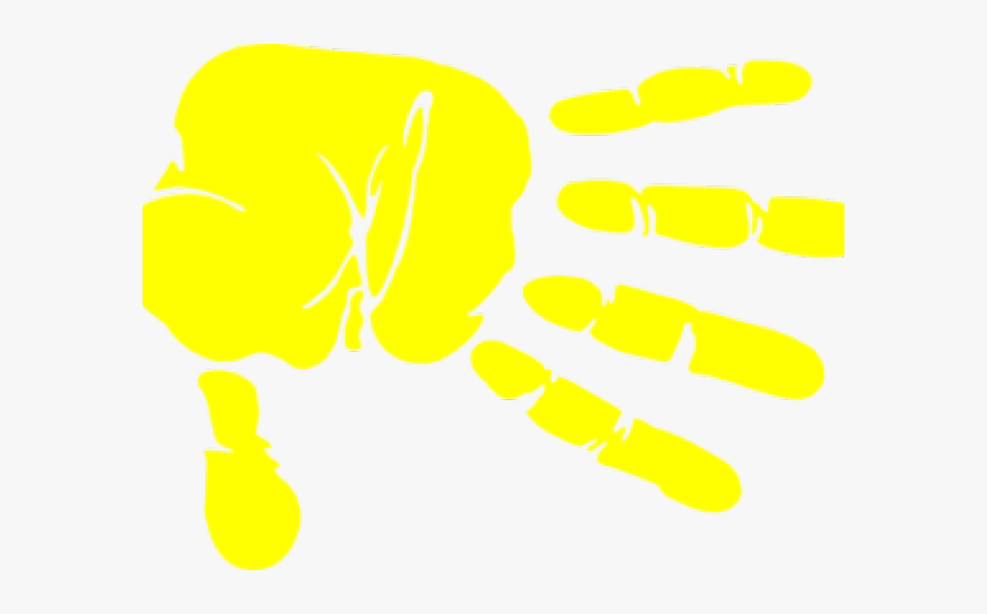 Handprint Clipart Yellow - High 5, Transparent Clipart