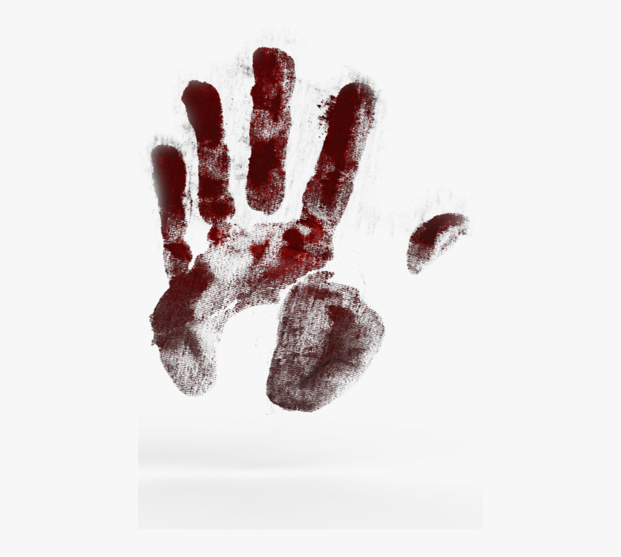 Handprint Clipart Blue - Png Mano Sangre, Transparent Clipart