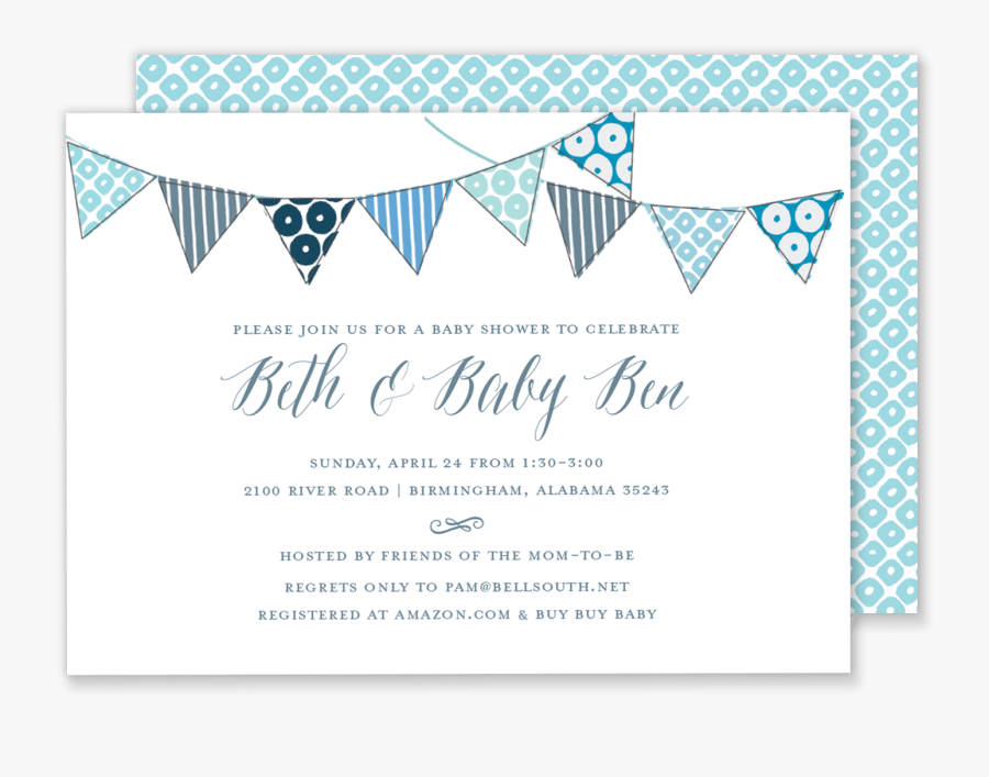 Baby Shower Invite Banner, Transparent Clipart