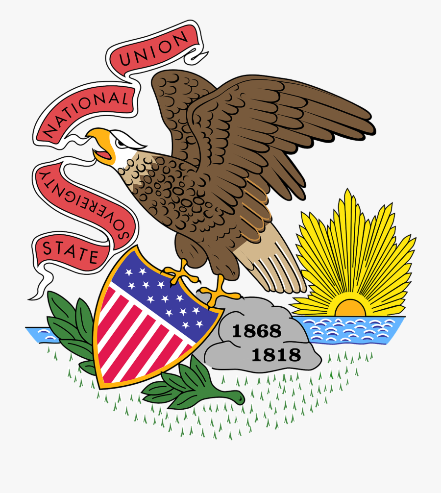 Illinois Flagge - Illinois State Flag, Transparent Clipart