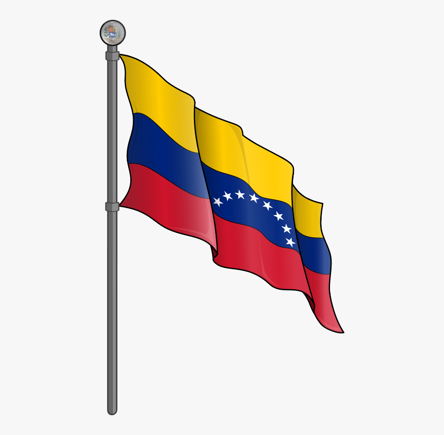 Bandera De Venezuela Con Hasta, Transparent Clipart