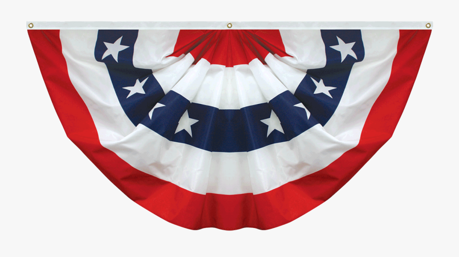 Clip Art 4th Of July Bunting - Pleated Fan Flags, Transparent Clipart