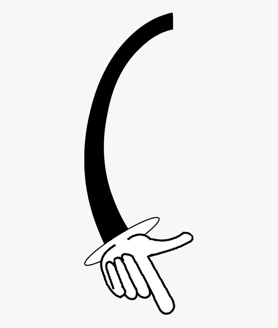 Arm Black And White Free Clipart - Cartoon Arm Transparent Background, Transparent Clipart