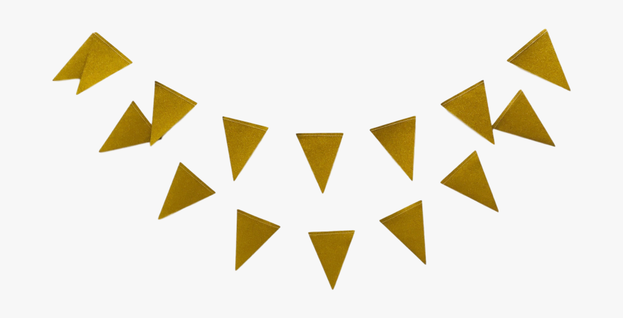 Mini Gold Party Bunting Banner For Bachelorette Or - Gold Bunting Flag Png, Transparent Clipart