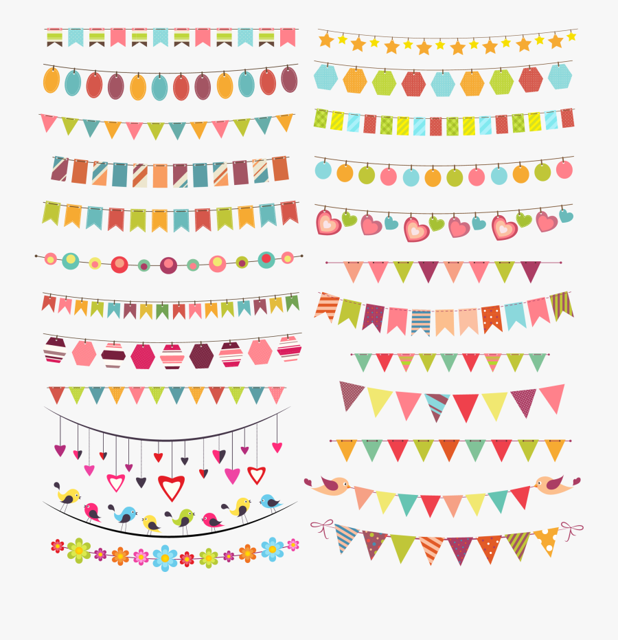 Lace Clipart Bunting - Illustration, Transparent Clipart
