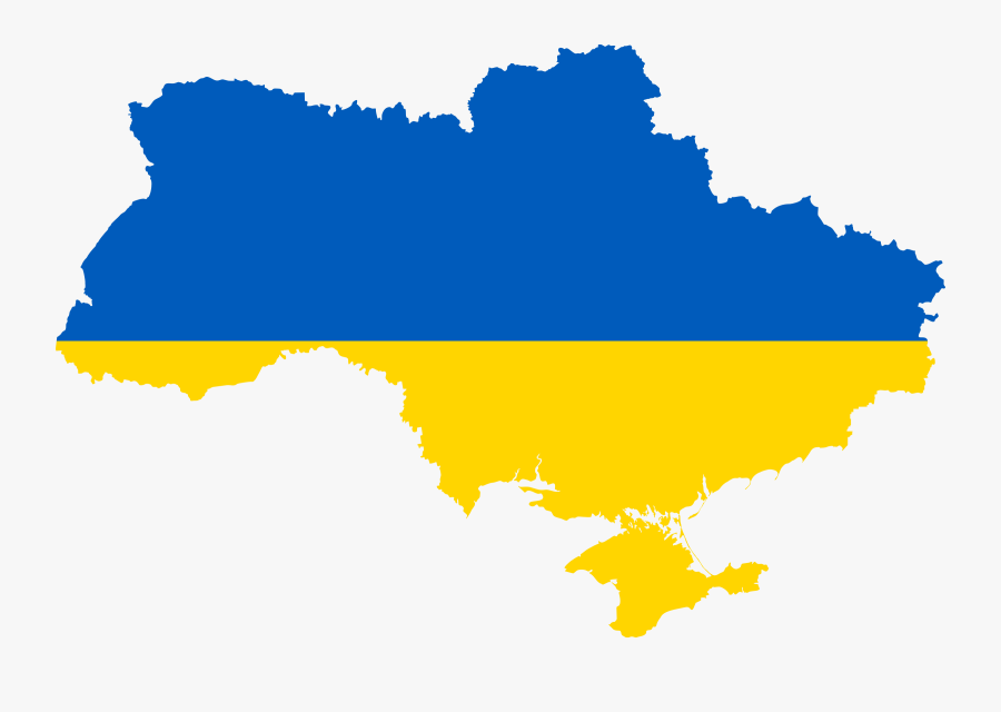 Flag Map Of Ukraine, Transparent Clipart