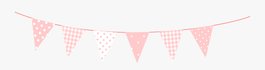 Pink Bunting Transparent Background, Transparent Clipart