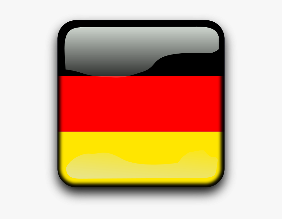 Germany Clip Art Download - German Flag Button Square, Transparent Clipart