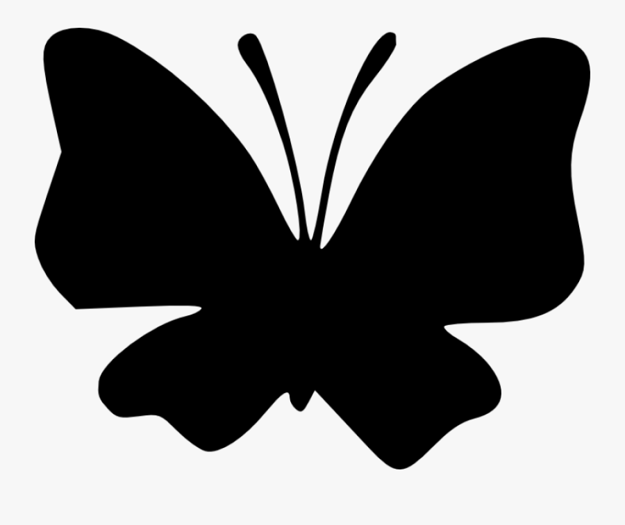 Silhouette Butterfly At Getdrawings - Butterfly Silhouette Black Png, Transparent Clipart